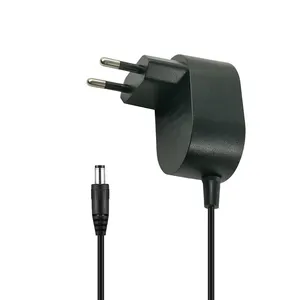 Enchufe de pared transformador de potencia europeo UE 2 pines AC DC 5V 6V 12V adaptador de fuente de alimentación 0.5a 1a 1.5a 2A 5V adaptador de corriente 5V