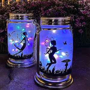 Linterna solar de fábrica BSCI, luces de hadas, luces de adorno de jardín, luces colgantes para exteriores, luces de tarro de cristal - Product Image 4
