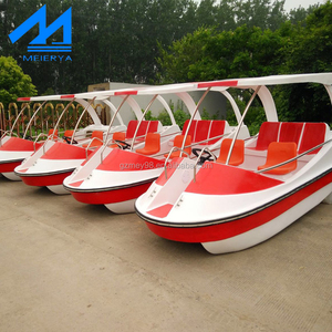 Bote Eléctrico para 5 Personas con Drenaje Automático, Bote a Pedal de Fibra de Vidrio, Bote Pequeño de Recreo para Parques Acuáticos - Product Image 6