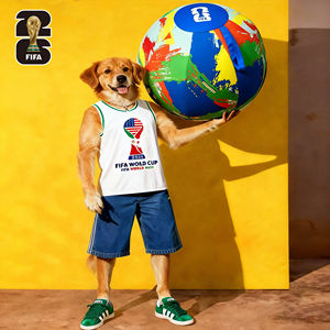 Jouet interactif pour chien sous licence officielle <span class=keywords><strong>FIFA</strong></span>, balle de chasse pour extérieur, balle à mâcher en caoutchouc durable avec sonnette pour la <span class=keywords><strong>Coupe</strong></span> <span class=keywords><strong>du</strong></span> <span class=keywords><strong>Monde</strong></span> <span class=keywords><strong>FIFA</strong></span> - Product Image 4