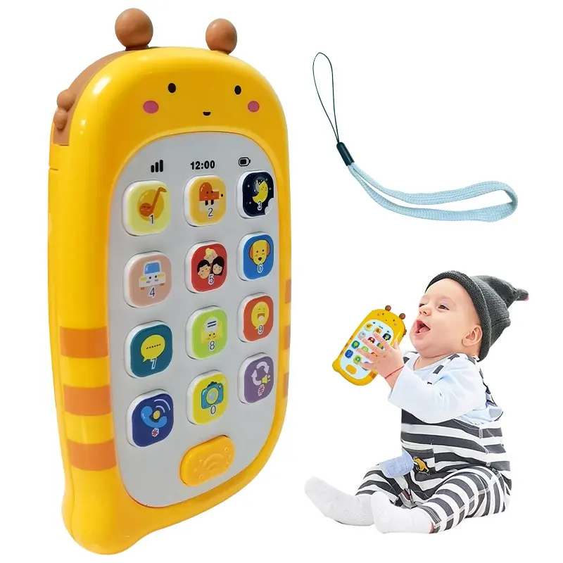 Musikalisches Baby-Telefonspielzeug  Kinderspiel lernen  Kinderspielzeug Mobiltelefon 6 bis 12 Monate mit Aufnahme und Wiedergabe