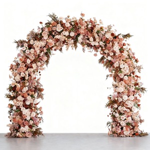 Telón de Fondo Floral Hecho a Mano en Seda, Compatible con Iglesias, para Bodas Religiosas, San Valentín, Graduaciones y Eventos Sagrados - Estilo Europeo - Product Image 3