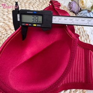 2811 # 38-44C señoras de gran tamaño Sexy ajustado soporte de pecho reúne sujetador fino suave raya moda Joker ropa interior-venta al por mayor - Product Image 5