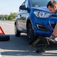 Cric ciseaux en acier à levage rapide pour voitures avec levier manuel ergonomique, hauteur max. 310 mm