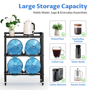 Double Shelf Metal <b>Storage</b> Rack Standing Type for Kitchen Fruit & Beer <b>Crate</b> <b>Storage</b> in Cellar Balcony & Pantry - Product Image 3