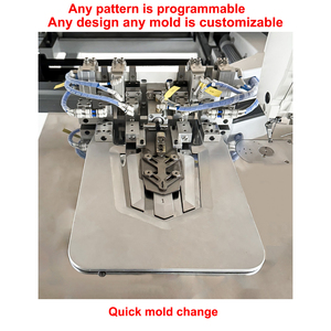 Machine à coudre industrielle automatique pour poches et surpiqûres, avec moteur et engrenages, programmable informatisée haute vitesse pour jeans - Product Image 4