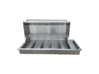 Barbecue de luxe haut de gamme en acier inoxydable à encastrer pour extérieur, gaz GPL/GN/Butane, brûleurs réglables, allumage électronique par impulsion