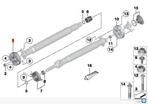 26117511454 piezas de automóviles eje de hélice sistemas de transmisión de disco de junta flexible OEM para <span class=keywords><strong>BMW</strong></span> E90 F18 F10 X5 E70 26117511454 - Product Image 4