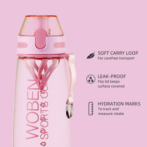 Botella de Agua Deportiva con Tapa de Chug, Fácil de Limpiar, Sin Piezas Adicionales, Tapa Antiderrames y Agitador Incorporado, Botella de Hidratación Portátil - Product Image 1