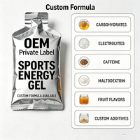 Gel énergétique pour la course à pied, sans sucre, sans OGM, 12 sachets, étiquette privée OEM