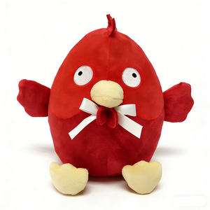 Customized Red bird stuffed animal, <b>Cute</b> chicken plush toy, Soft bird stuffed toy, Round bird plush - Product Image 2