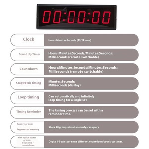 Wholesale <strong>2</strong>.3inch 6 Digit LED Electronic <strong>Timer</strong> with Adjustable Bracket, <strong>Countdown</strong> Stopwatch for Meetings and Competitions - Product Image 6