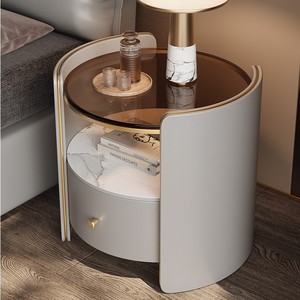 Mesita de Noche Bitinnov con Diseño de Cerradura Antirrobo, Estilo Nórdico Moderno para Dormitorio o Sala de Descanso - Product Image 1