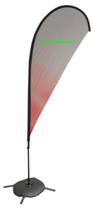 2.1M/2.7M/3.1M/3.4M/4M/4.3M高度泪滴聚酯玻璃纤维旗杆定制徽标彩色数字印刷节日风格 - Product Image 4