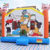 HUAAOTOYS commercial Popeye château sautant gonflable Combo maison videur PVC matériel installation facile pour les enfants