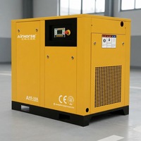 Compresseur d'air à vis industriel professionnel de qualité supérieure, lubrifié, avec moteur, pompe et PLC, 7,5 kW, 10 CV, refroidi par air, stationnaire