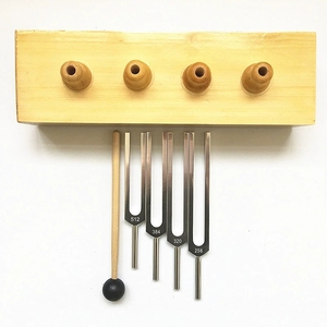 Kit de diapasons musicaux 256 320 384 512 Hz en gros, instrument pédagogique de vibration sonore pour laboratoire scolaire avec boîte de transport en bois - Product Image 2