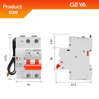 Disjoncteur intelligent GEYA GYRC-ZN03 3P 32A WIFI avec minuterie, relais, commande vocale à distance, compatible avec Alexa et Google pour la maison intelligente