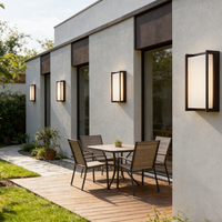 Applique murale LED extérieure étanche pour maison, villa, cour ou portail, base en aluminium pour jardin, balcon ou terrasse