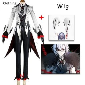 Genshin Impact Arlecchino Le Valet Cosplay Costume Ensemble Complet Perruque Uniforme Onze Fatui Harbingers Outfit Halloween Carnaval Party - Product Image 3