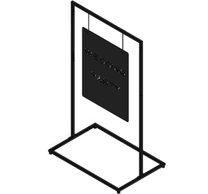 Pubblicità esterna portatile a favore prezzo in metallo verniciato nero personalizzato stand di nozze per poster - Product Image 3