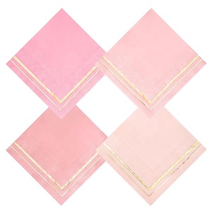 Party Pink Cocktail Einweg Custom mit Logo gedruckt Party Papier Servietten für die Hochzeit - Product Image 1