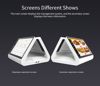 Terminal de point de vente tablette à double écran, écran tactile 15,6 pouces, machine de commande en libre-service pour magasin de détail