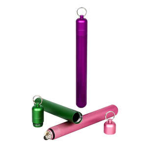 금속 담배 튜브 케이스 사전 롤 컨테이너 튜브 더 가벼운 사용자 정의 로고 흡연 액세서리로 키 체인에 은폐 어뢰 튜브 - Product Image 1