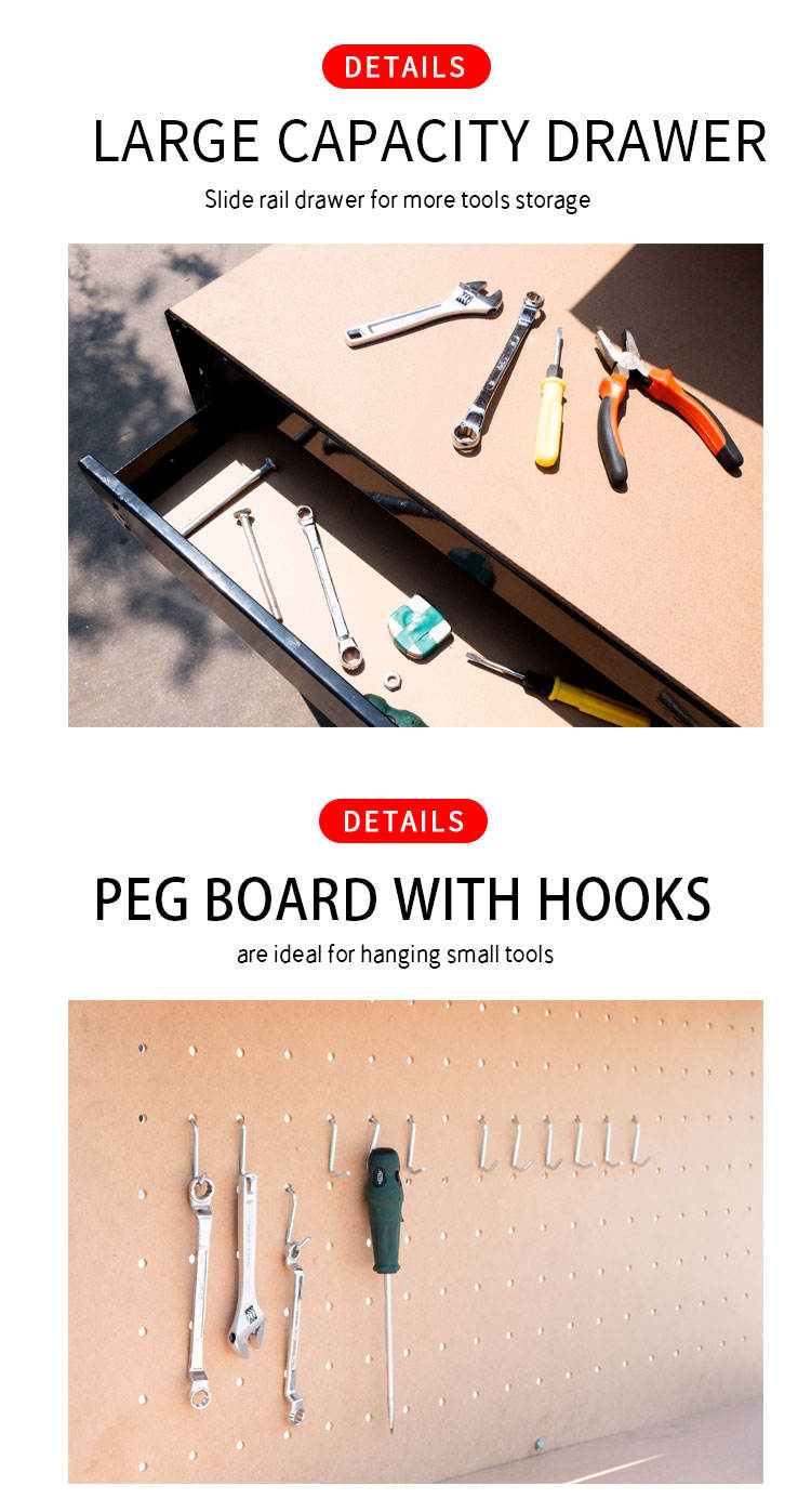 Durable Steel Workbench with Drawers Heavy Duty Versatile