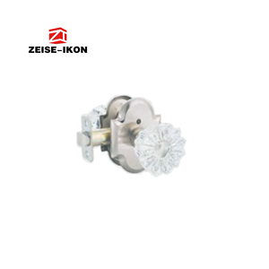 مقابض أبواب كريستالية مع قفل، مقابض أبواب كريستالية لغرف النوم والحمامات، طقم مقابض أبواب كريستالية زجاجية بتصميم عتيق - Product Image 2