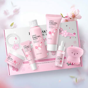 Sakura Jepang Krim Serum wajah pemutih pelembap Vegan Kit perawatan kulit nikotinamida kontrol minyak pengecil pori-pori - Product Image 5