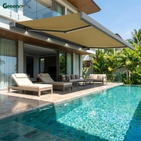 Auvents en aluminium rétractables pour terrasse, auvent de fenêtre de maison, porte, imperméable, gris, taille personnalisée