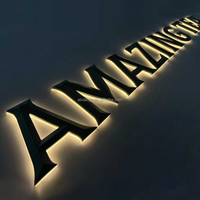 Lettres 3D rétroéclairées. Logo rétroéclairé par LED. Lettres de logo lumineuses. Logo rétroéclairé étanche, logo bancaire, logo de bureau lumineux