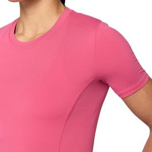 Servicio de Marca OEM, Camiseta Deportiva de Lujo para Mujer, de Verano, Modal, Lana, Estampada a Cuadros, de Secado Rápido, para Correr - Product Image 6