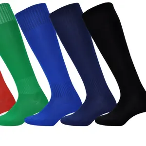Custom Polyester Breathable Absorb-Sweat Grip Soccer Competition Training Tall Thin Socks