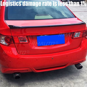 Pour Honda Accord 2008 2009 2010 2011 2012 2013, kit d'accessoires de carrosserie en plastique ABS, aileron arrière, garniture de coffre couleur apprêtée, becquet de coffre - Product Image 2