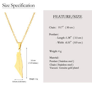 डुओइनिंग टेक्स्ट कस्टम मानचित्र को सहेजती पेस्टेलिन पुरुष हार धातु स्टेनलेस स्टील प्यारा झेजियांग जानवर - Product Image 2