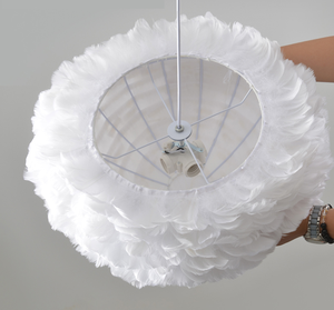 Lustre de penas com pingente, novo design de luxo estilo nórdico moderno, luminária suspensa, para sala de estar e quarto - Product Image 4