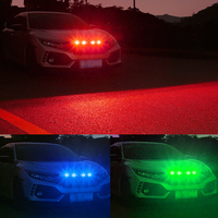 Luces LED RGB de colores para coche, lámpara de conducción 3SMD, luz de ojo de águila, Circulación Diurna automática, 12V