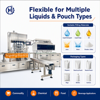 Machine verticale automatique de remplissage et de capsulage de sachets de savon liquide détergent à lessive doypack