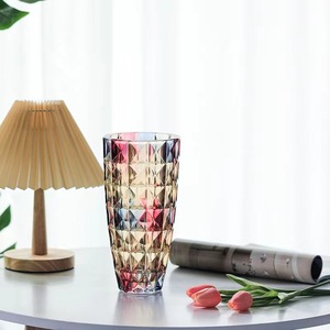 Jarrón de cristal grande de estilo europeo moderno <span class=keywords><strong>con</strong></span> ricos lirios de bambú, vidrio hidropónico para arreglos florales para sala de estar, dormitorio, hogar - Product Image 1