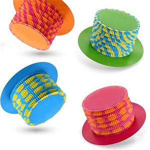 Sombrero de copa para fiesta de <span class=keywords><strong>Nochevieja</strong></span> al por mayor, sombreros de acordeón, sombreros de copa de cartón, papel plegable para sombreros de disfraces, suministros para fiestas - Product Image 3
