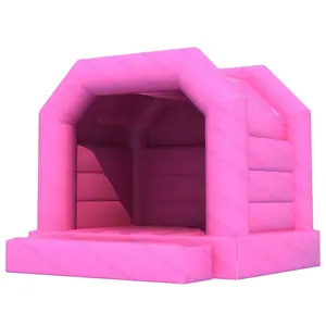 Château gonflable blanc, maison à rebond avec toboggan pour enfants, jeu de saut et jeu, été,