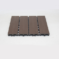 Lantai Kayu Solid Taman Hitam 3D Outdoor PVC Piso Exterior Compose Tiles WPC Pool Deck Decking Floor DIY Decking