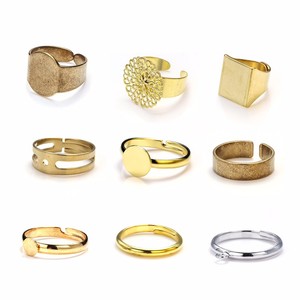 1.5MM Thickness 19.5MM Round Adjustable Brass Finger <strong>Ring</strong> for Jewelry Making - Product Image 4