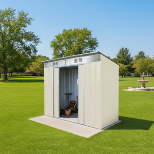EF0604-H160-2S 6*4 FT <span class=keywords><strong>Abri</strong></span> <span class=keywords><strong>de</strong></span> <span class=keywords><strong>jardin</strong></span> <span class=keywords><strong>de</strong></span> style populaire, <span class=keywords><strong>toit</strong></span> <span class=keywords><strong>plat</strong></span>, <span class=keywords><strong>abri</strong></span> en métal, abris <span class=keywords><strong>de</strong></span> rangement extérieurs - Product Image 1