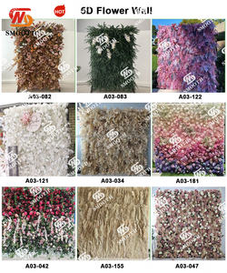 Panel de Pared de Flores Artificiales Románticas de Nueva Tendencia, Decoración de Boda, Flores Artificiales, Panel de Pared de Rosas Púrpuras - Product Image 4