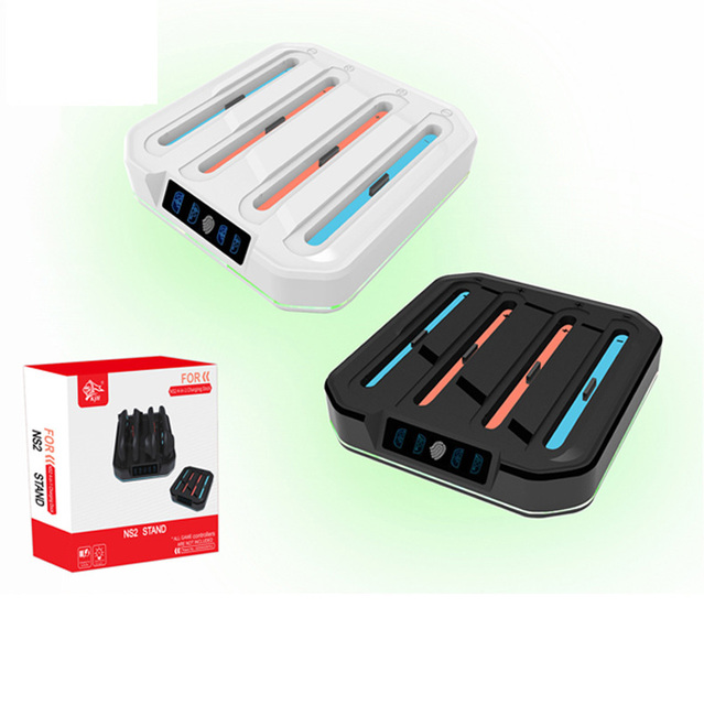Joycon Controller 4 in 1 Charging Dock for Nintendo Switch 2 Joy-Con Fast Charging Charger Station Stand with LED Indicator