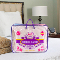 Impression personnalisée Matériau durable en PVC Sacs d'emballage en gros avec fermeture éclair Drap de lit Couette