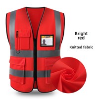 Uniforme de sécurité en tissu polyester respirant et réfléchissant, gilet de sécurité avec logo personnalisé